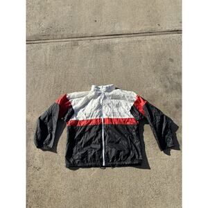 Vintage 80s Team Adidas Windbreaker Size XL White/Black/Red